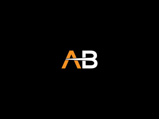 Vector diseño del logotipo de ab