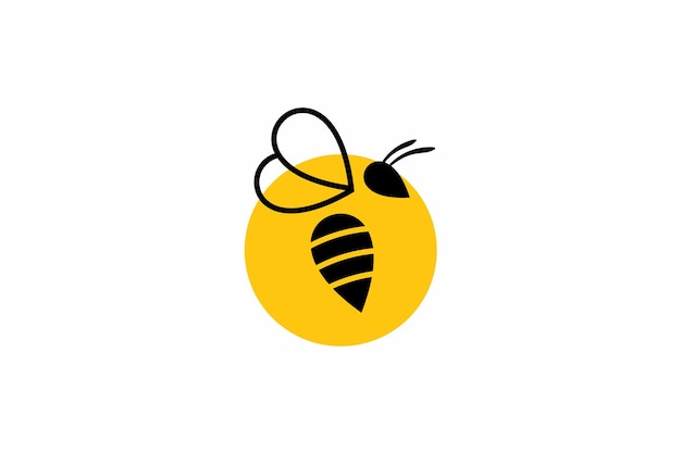 diseño de logotipo de abeja concepto creativo vector premium