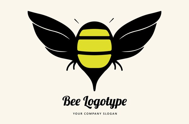 Diseño de logotipo de abeja diseño de abeja de error vectorial