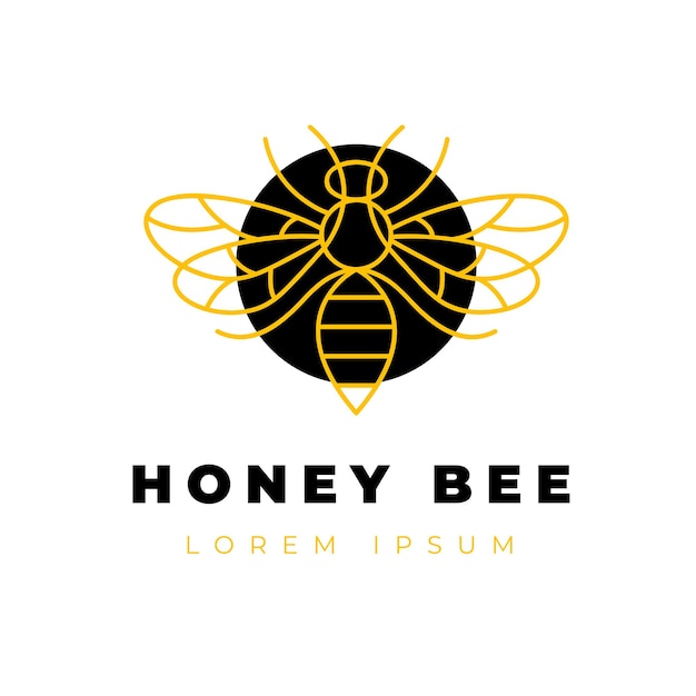 Diseño de logotipo de abeja hogareña