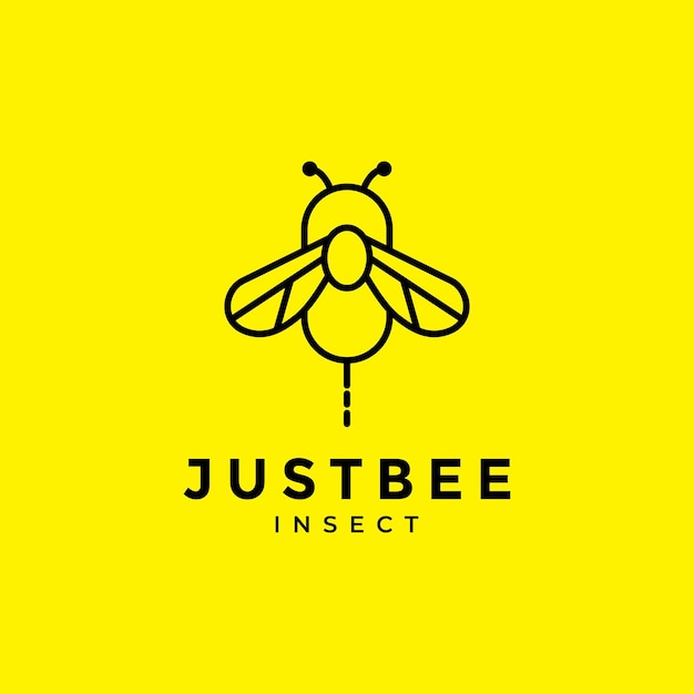 Diseño de logotipo de abeja de miel geométrica