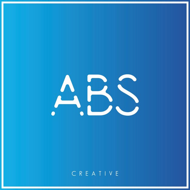 El diseño del logotipo de ABS Creative Vector Latter Minimal Latter Logo Premium Vector Ilustración Monograma