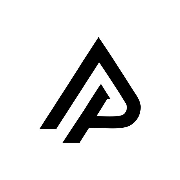 Diseño del logotipo abstracto de AP