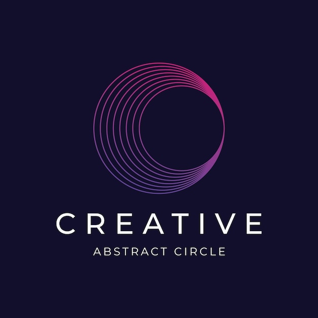Diseño de logotipo abstracto de círculo geométrico con una idea moderna, única y creativa