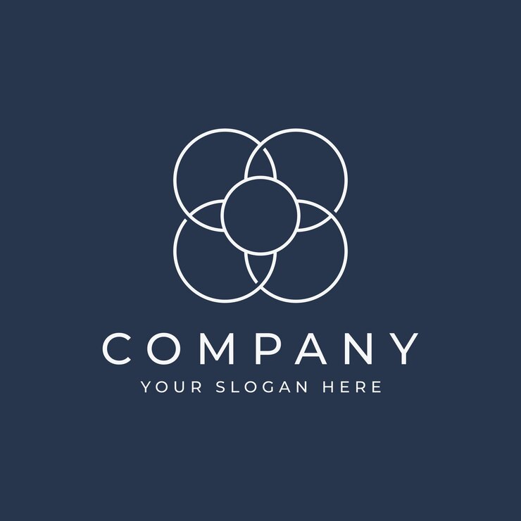 Vector diseño de logotipo abstracto de círculo geométrico con una idea moderna, única y creativa