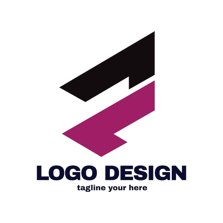 Vector diseño de logotipo abstracto y colorido y forma de ubicación de letras