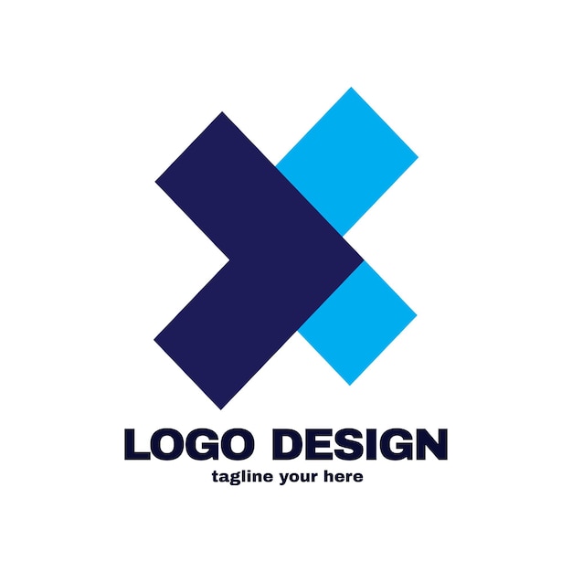 Diseño de logotipo abstracto y colorido y forma de ubicación de letras