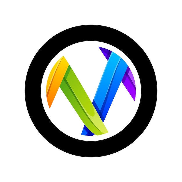 Diseño de logotipo abstracto colorido letra m