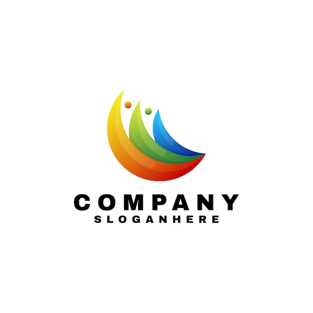 diseño de logotipo abstracto con colorido