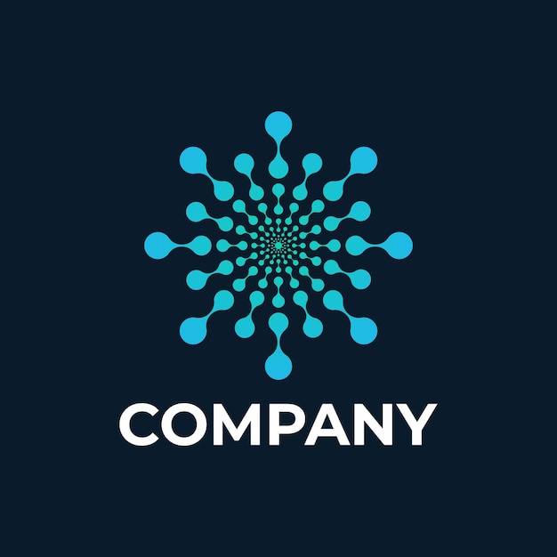 diseño de logotipo abstracto con concepto de punto creativo