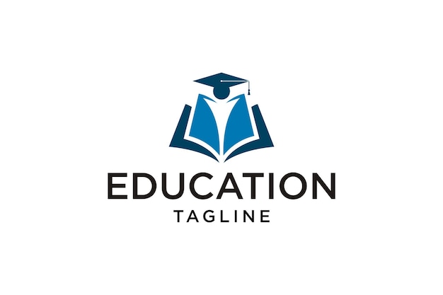 Diseño de logotipo abstracto de educación