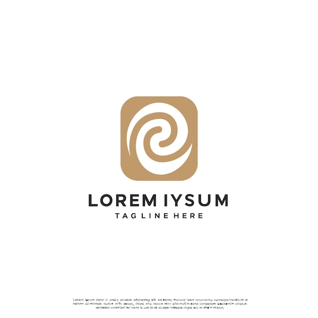 Diseño de logotipo abstracto en espiral