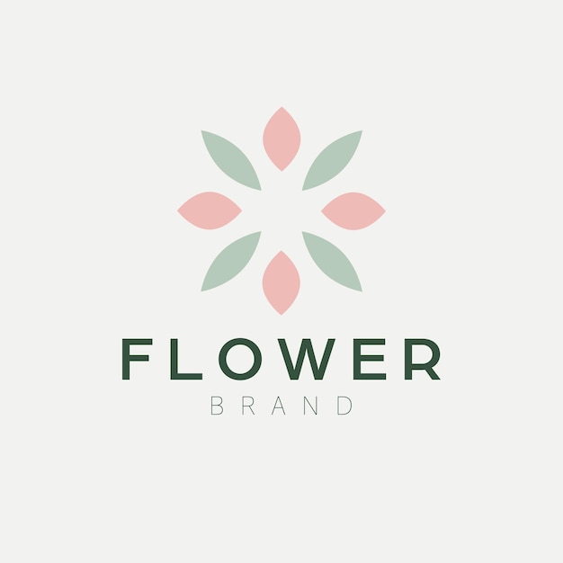 Vector diseño de logotipo abstracto de flores y hojas cosméticos o logotipo de moda logotipo de lujo y moderno