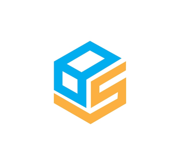 Diseño de logotipo abstracto con formas geométricas