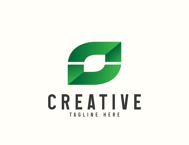 Diseño de logotipo abstracto de la hoja