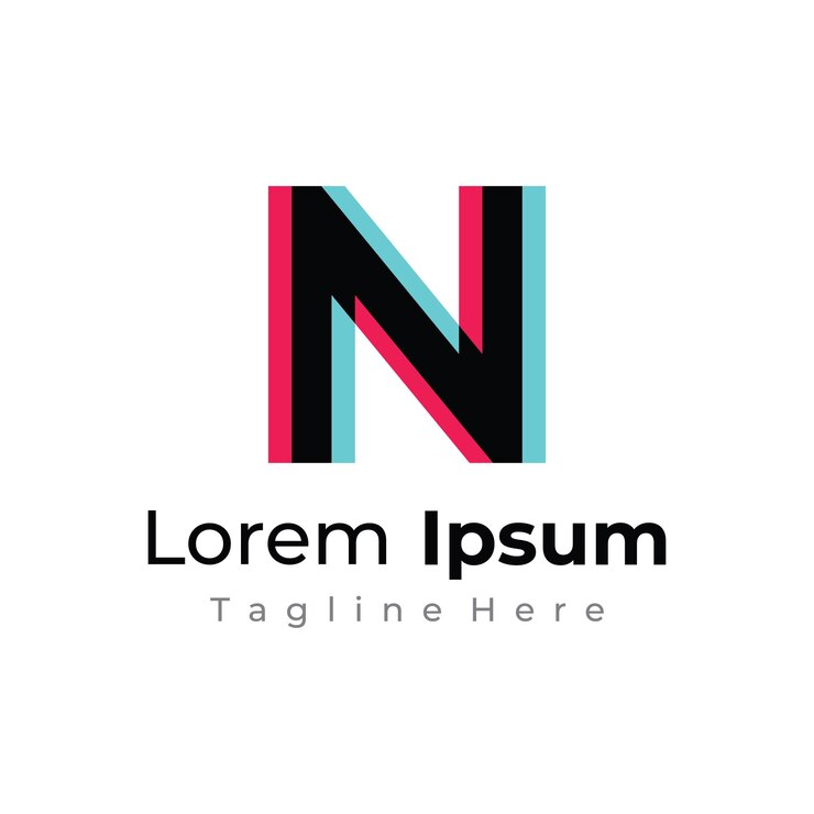 Vector diseño de logotipo abstracto letra inicial n elementos geométricos plantillas de logotipo modernas, creativas y minimalistas elegantes marca de identidad y tarjetas de visita