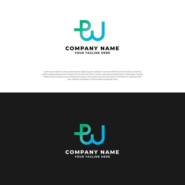 Diseño de logotipo abstracto letra P