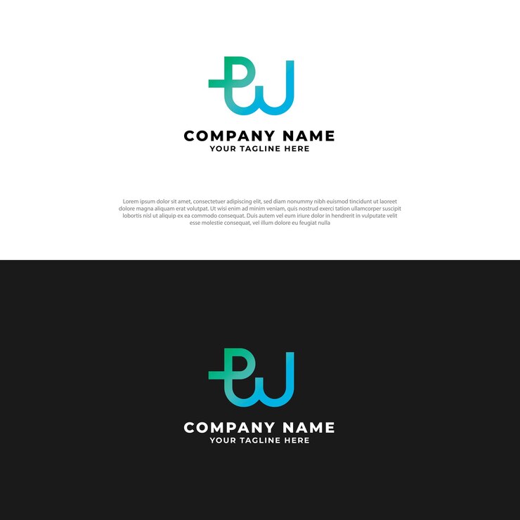 Vector diseño de logotipo abstracto letra p
