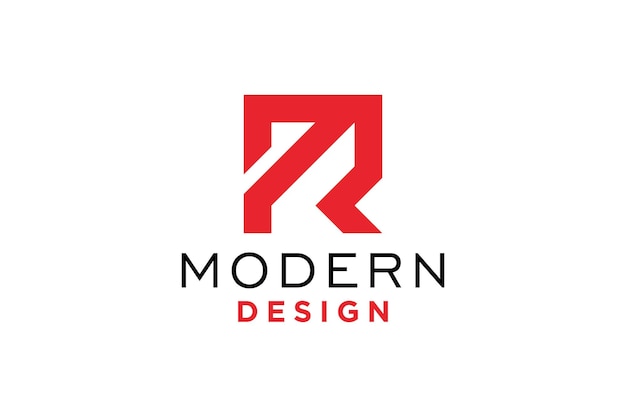 Diseño de logotipo abstracto letra R