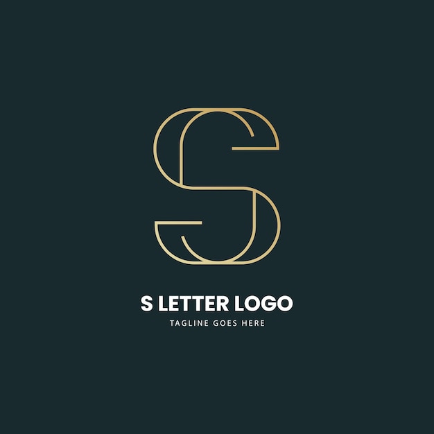 Diseño de logotipo abstracto letra S Industria de la belleza dorada y logotipos de moda negocios de cosméticos