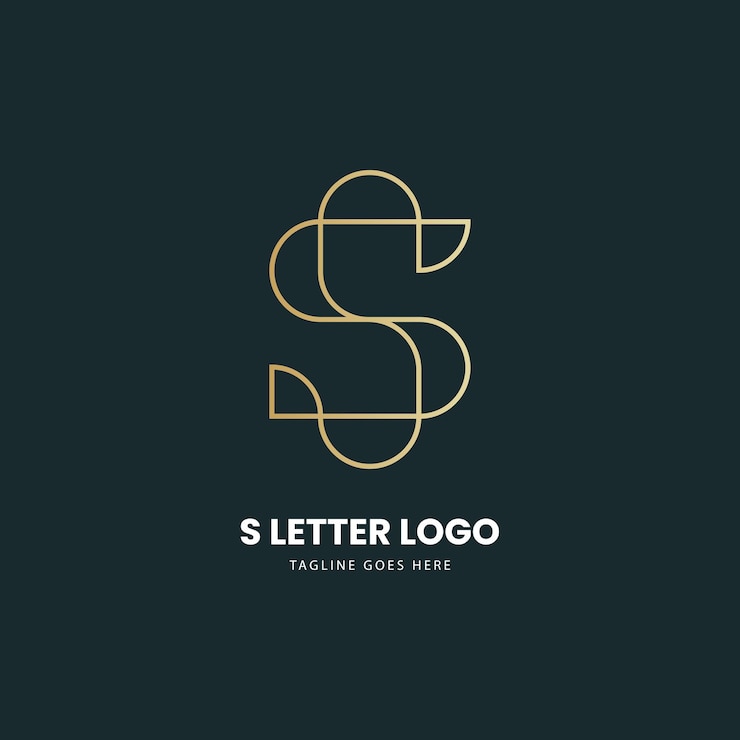 Vector diseño de logotipo abstracto letra s industria de la belleza dorada y logotipos de moda negocios de cosméticos