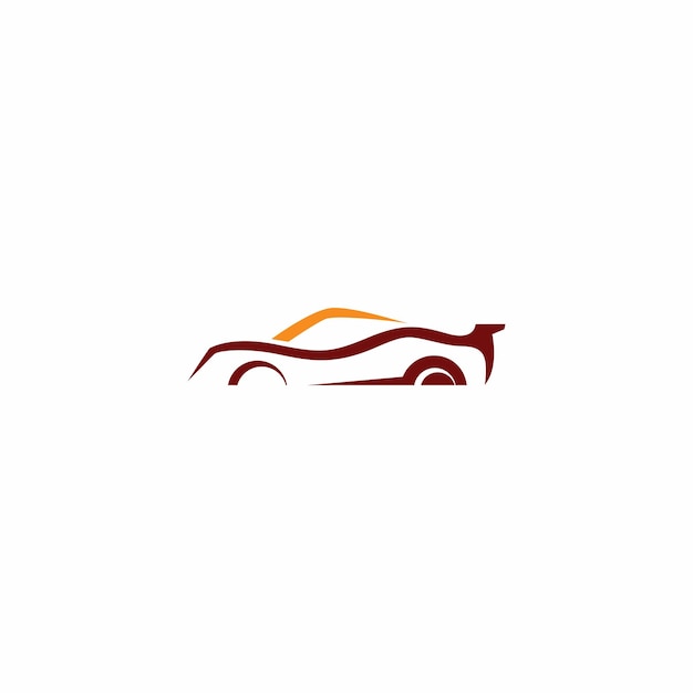 diseño de logotipo abstracto de línea de coche