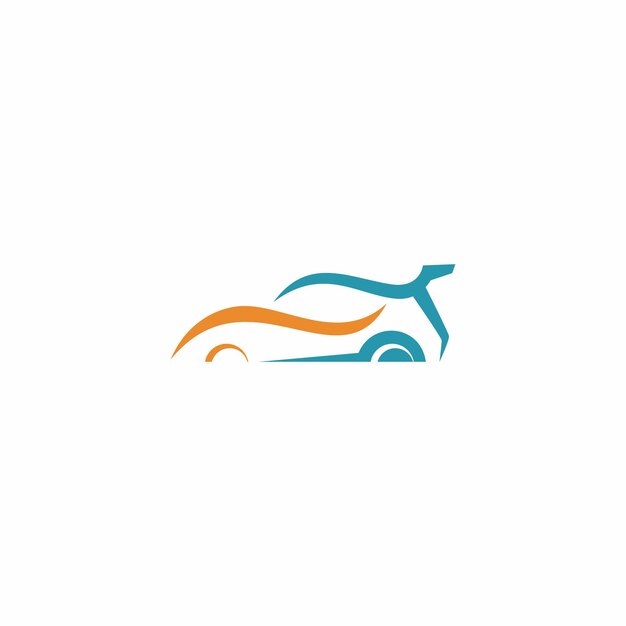 diseño de logotipo abstracto de línea de coche