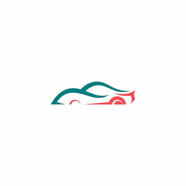 diseño de logotipo abstracto de línea de coche