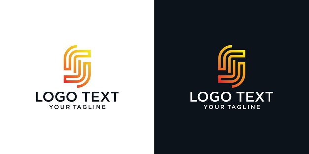 Diseño de logotipo abstracto de lujo con letra S