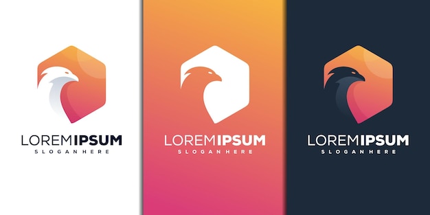 Diseño de logotipo abstracto pájaro
