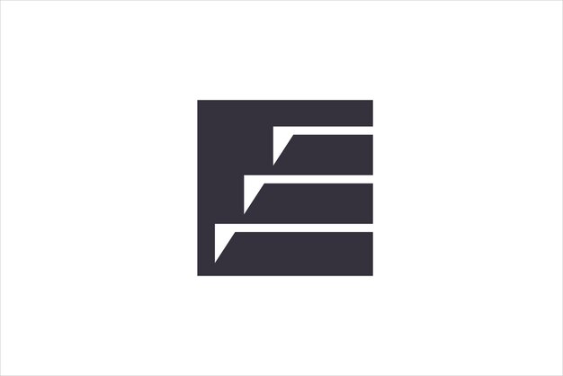 Diseño de logotipo abstracto a rayas idea plana ventana cortina icono símbolo