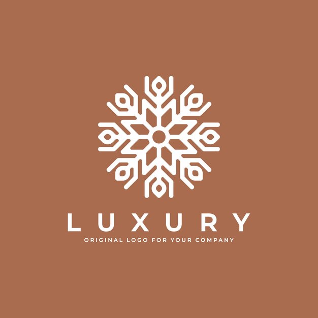 Diseño de logotipo abstracto sobre fondo dorado