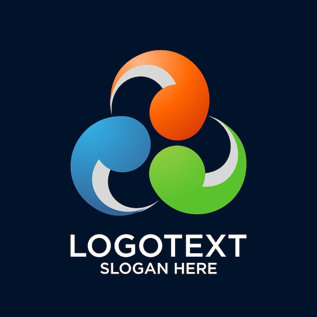 diseño de logotipo abstracto a todo color