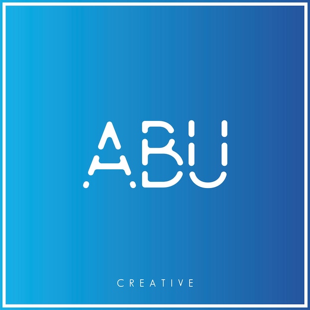 El diseño del logotipo de ABU Creative Vector Latter Minimal Latter Logo Premium Vector Ilustración Monograma