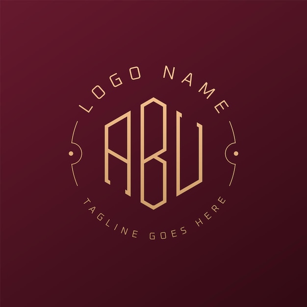 Diseño de logotipo de ABU de lujo Letra elegante ABU Monograma Logotipo minimalista Poligono plantilla de diseño de logotipo ABU