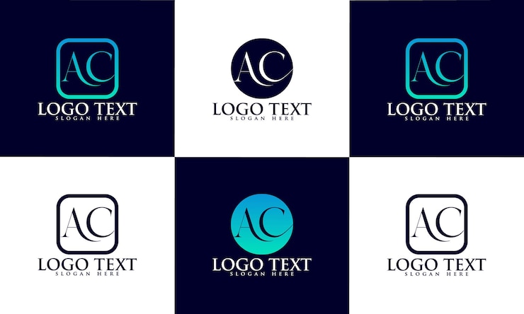 Vector diseño de logotipo ac, diseño de logotipo de carta ac corporativa empresarial