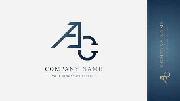 Diseño de logotipo AC inicial vectorial