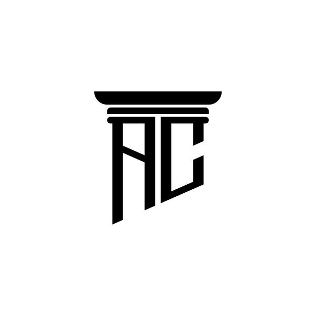 El diseño del logotipo AC monograma letra texto nombre símbolo monocromo logotipo carácter alfabeto logotipo simple
