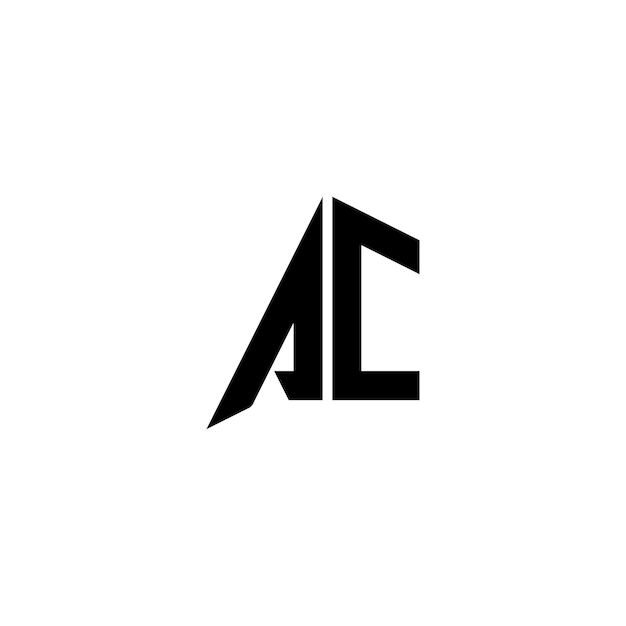 El diseño del logotipo AC monograma letra texto nombre símbolo monocromo logotipo carácter alfabeto logotipo simple