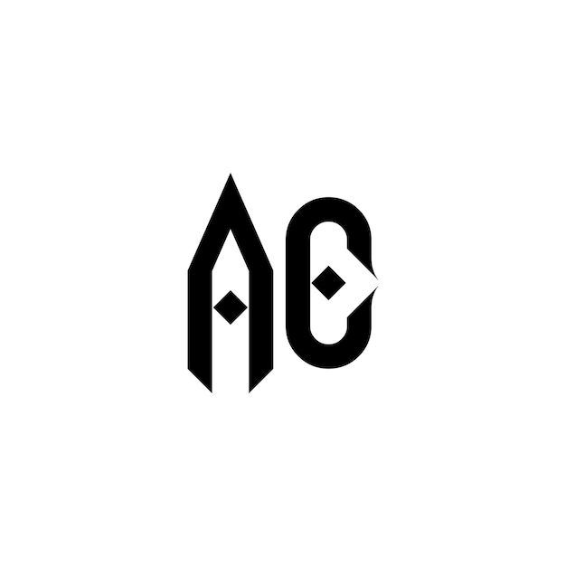 El diseño del logotipo AC monograma letra texto nombre símbolo monocromo logotipo carácter alfabeto logotipo simple
