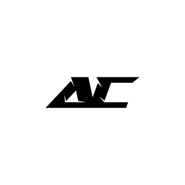 El diseño del logotipo AC monograma letra texto nombre símbolo monocromo logotipo carácter alfabeto logotipo simple