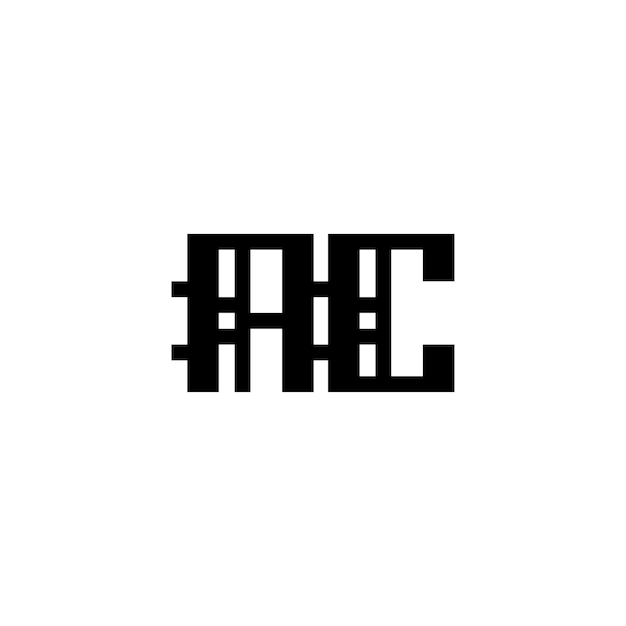 El diseño del logotipo AC monograma letra texto nombre símbolo monocromo logotipo carácter alfabeto logotipo simple