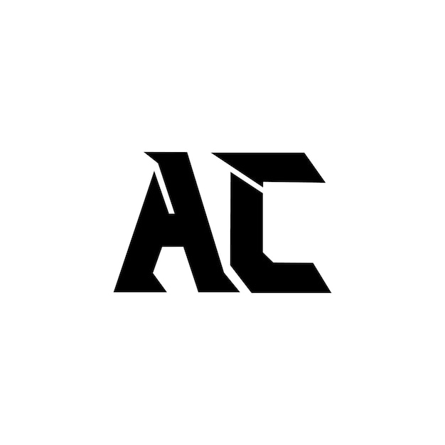El diseño del logotipo AC monograma letra texto nombre símbolo monocromo logotipo carácter alfabeto logotipo simple