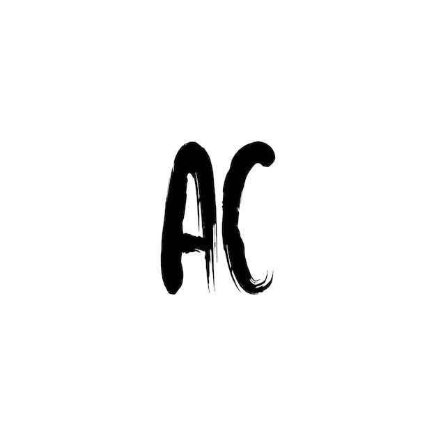 El diseño del logotipo AC monograma letra texto nombre símbolo monocromo logotipo carácter alfabeto logotipo simple