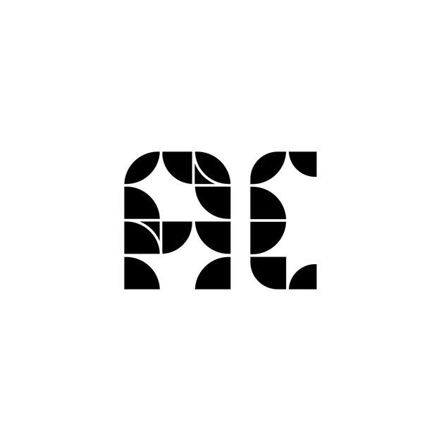 El diseño del logotipo AC monograma letra texto nombre símbolo monocromo logotipo carácter alfabeto logotipo simple