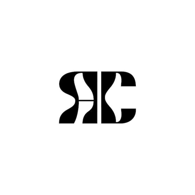 El diseño del logotipo AC monograma letra texto nombre símbolo monocromo logotipo carácter alfabeto logotipo simple