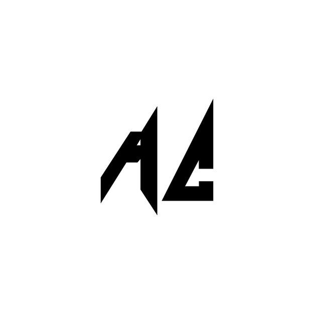 El diseño del logotipo AC monograma letra texto nombre símbolo monocromo logotipo carácter alfabeto logotipo simple