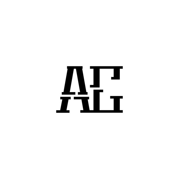 El diseño del logotipo AC monograma letra texto nombre símbolo monocromo logotipo carácter alfabeto logotipo simple