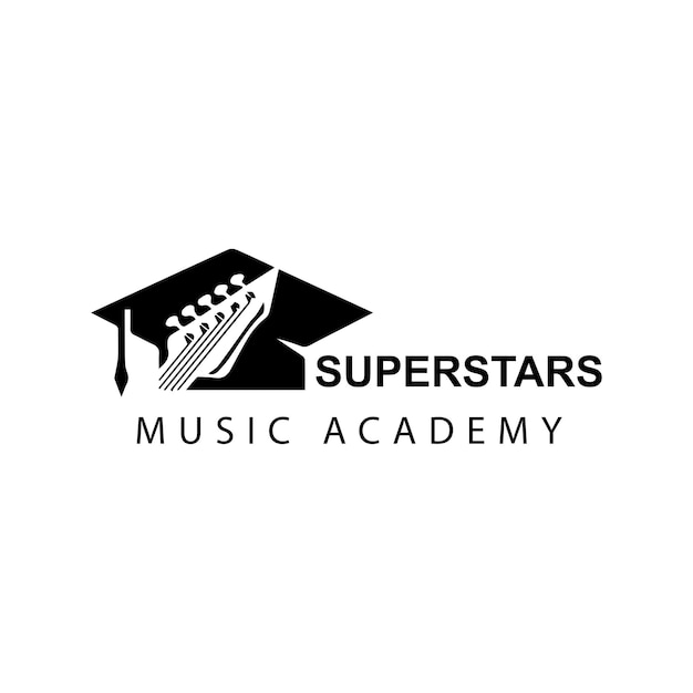 Vector diseño de logotipo de academia de música