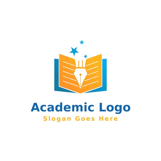 Diseño de logotipo académico de vector libre